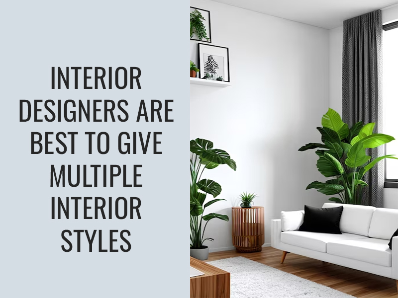 Interior designers are best to give multiple interior styles